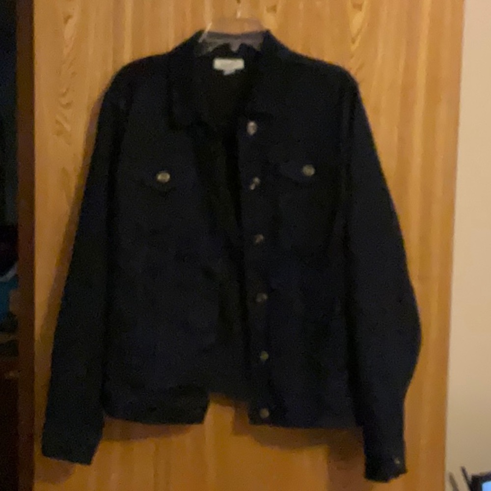Dress Barn navy blue stretch cotton jacket. Size 2X
